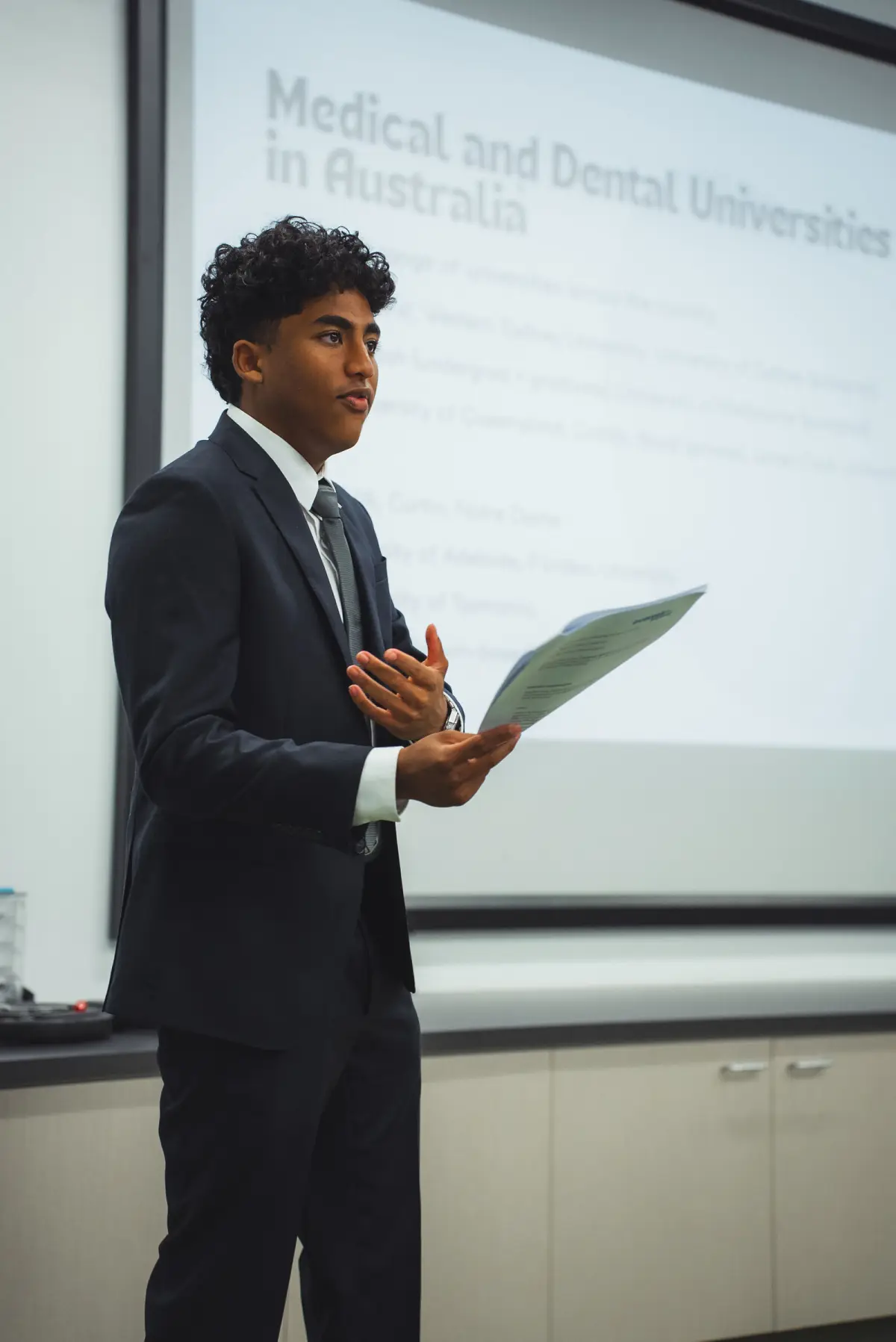 Everest tutor presenting to a class